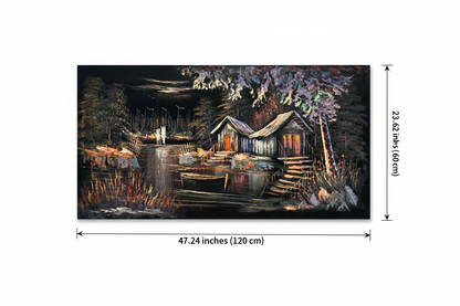 Canvas wall art dimensions diagram – 47.24 inches wide by 23.62 inches tall (120cm x 60cm)