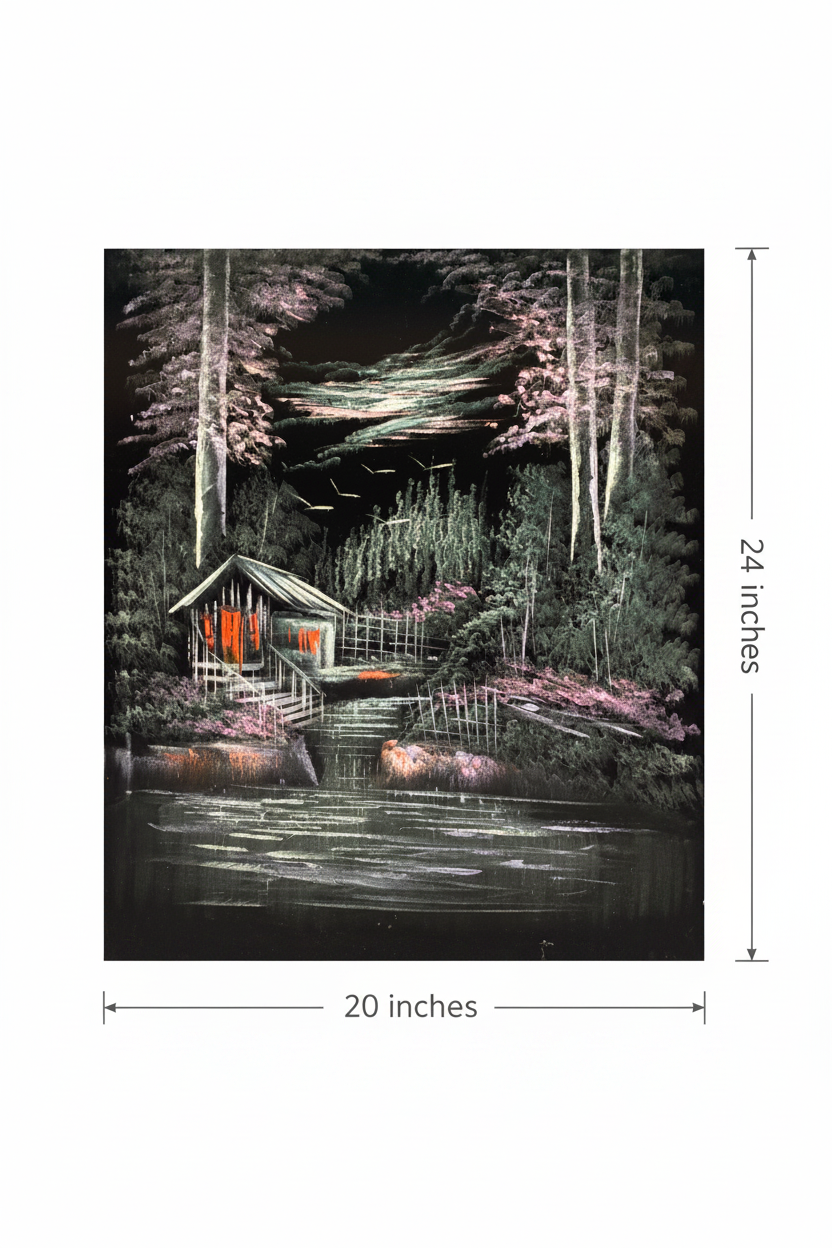 Canvas art size reference diagram – 20 inches wide by 24 inches tall dimension guide