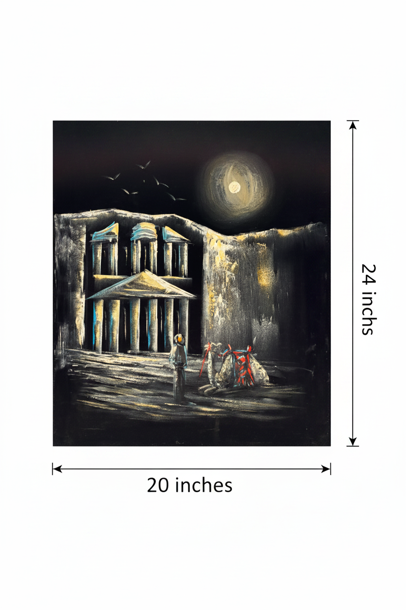 Canvas art size reference diagram – 20 inches wide by 24 inches tall dimension guide