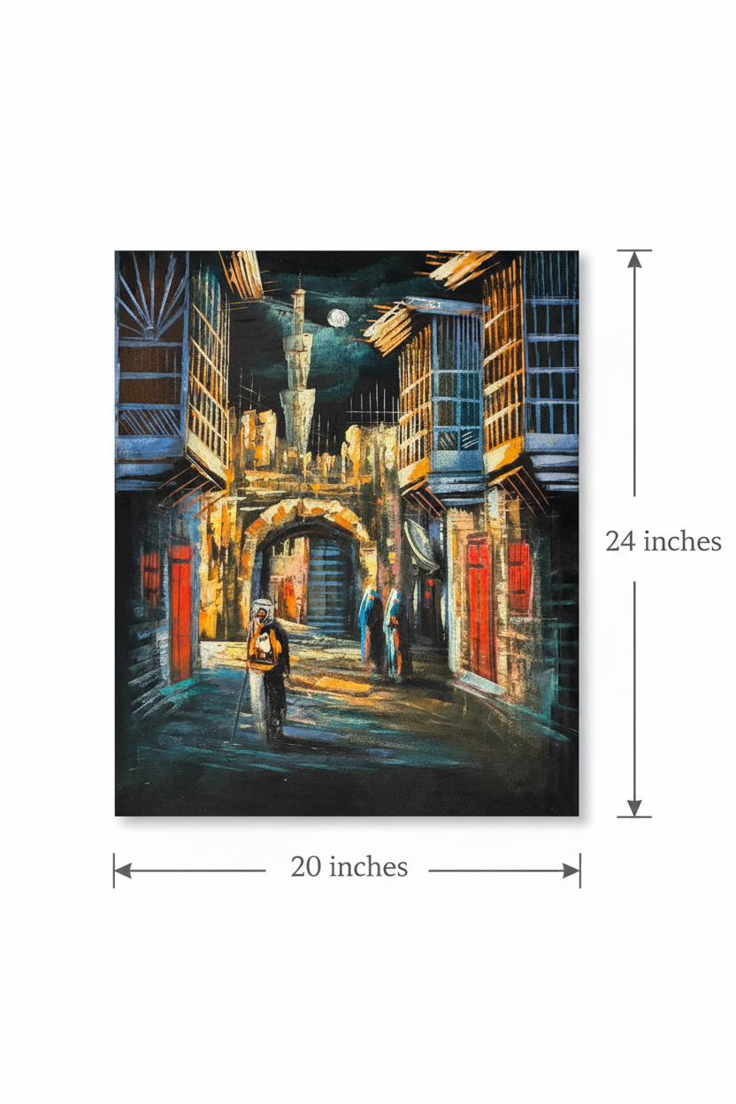 Canvas art size reference diagram – 20 inches wide by 24 inches tall dimension guide