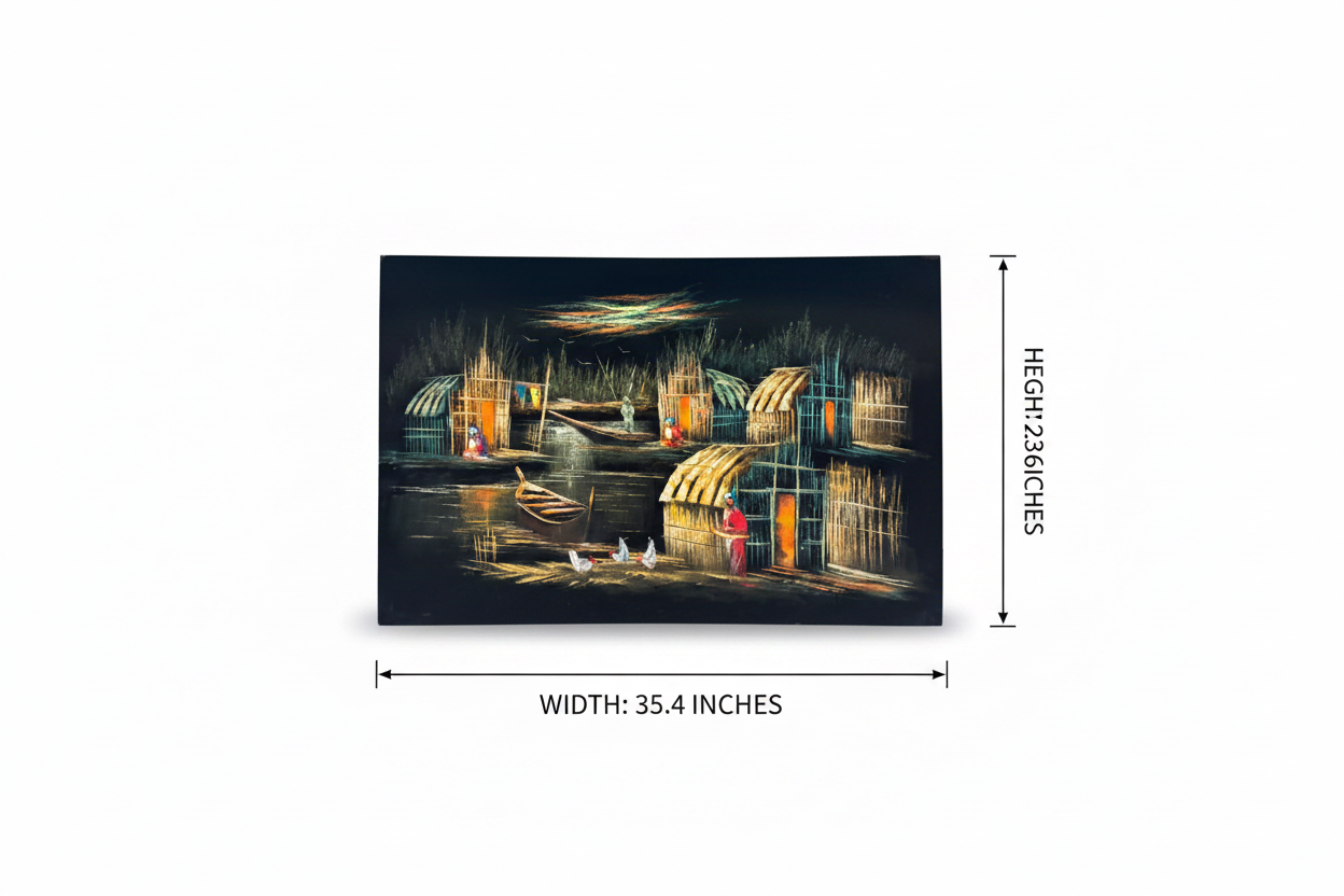 Canvas art size guide — 35.4 inches wide by 23.6 inches tall dimension diagram on white background