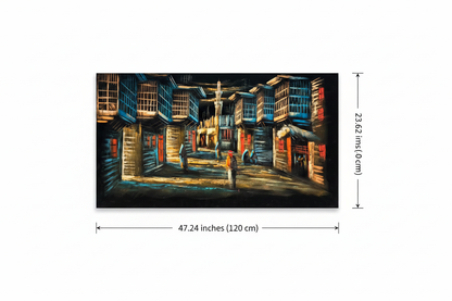 Canvas wall art dimensions diagram – 47.24 inches wide by 23.62 inches tall (120cm x 60cm)