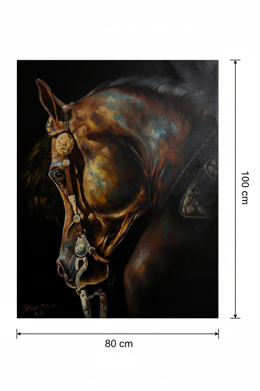 Almandalwi Arabian Horses – Majestic Movement (39×31 in) - Middle East Crescent®