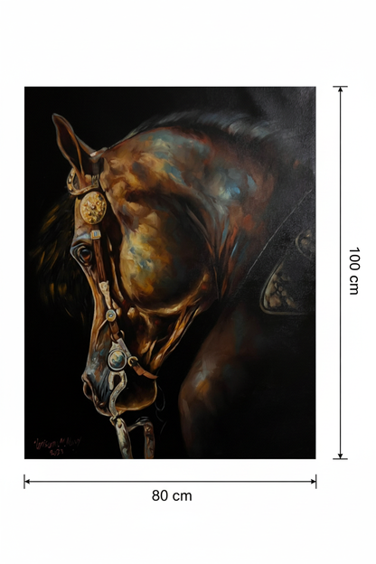 Almandalwi Arabian Horses – Majestic Movement (39×31 in) - Middle East Crescent®
