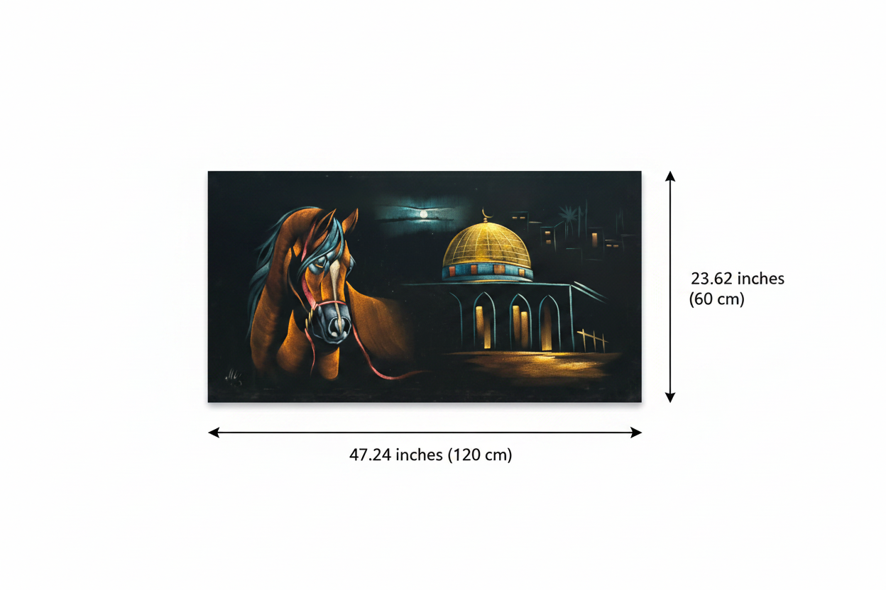 Canvas wall art dimensions diagram – 47.24 inches wide by 23.62 inches tall (120cm x 60cm)
