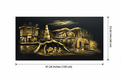 Canvas wall art dimensions diagram – 47.24 inches wide by 23.62 inches tall (120cm x 60cm)