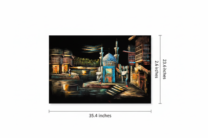 Canvas art size guide — 35.4 inches wide by 23.6 inches tall dimension diagram on white background