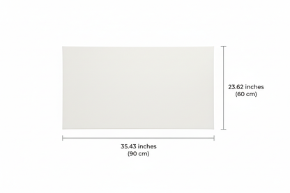 Dimension diagram showing canvas size: 35.43 inches wide (90 cm) by 23.62 inches tall (60 cm)
