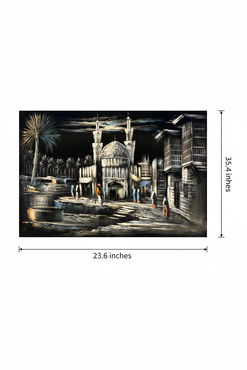 Canvas art size guide — 23.6 inches wide by 35.4 inches tall dimension diagram on white background