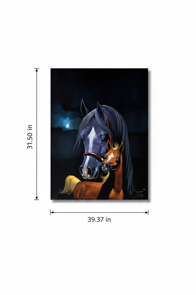 Dimension diagram showing 39.37 inches × 31.50 inches (100 cm × 80 cm) canvas size