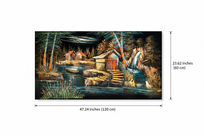Canvas wall art dimensions diagram – 47.24 inches wide by 23.62 inches tall (120cm x 60cm)