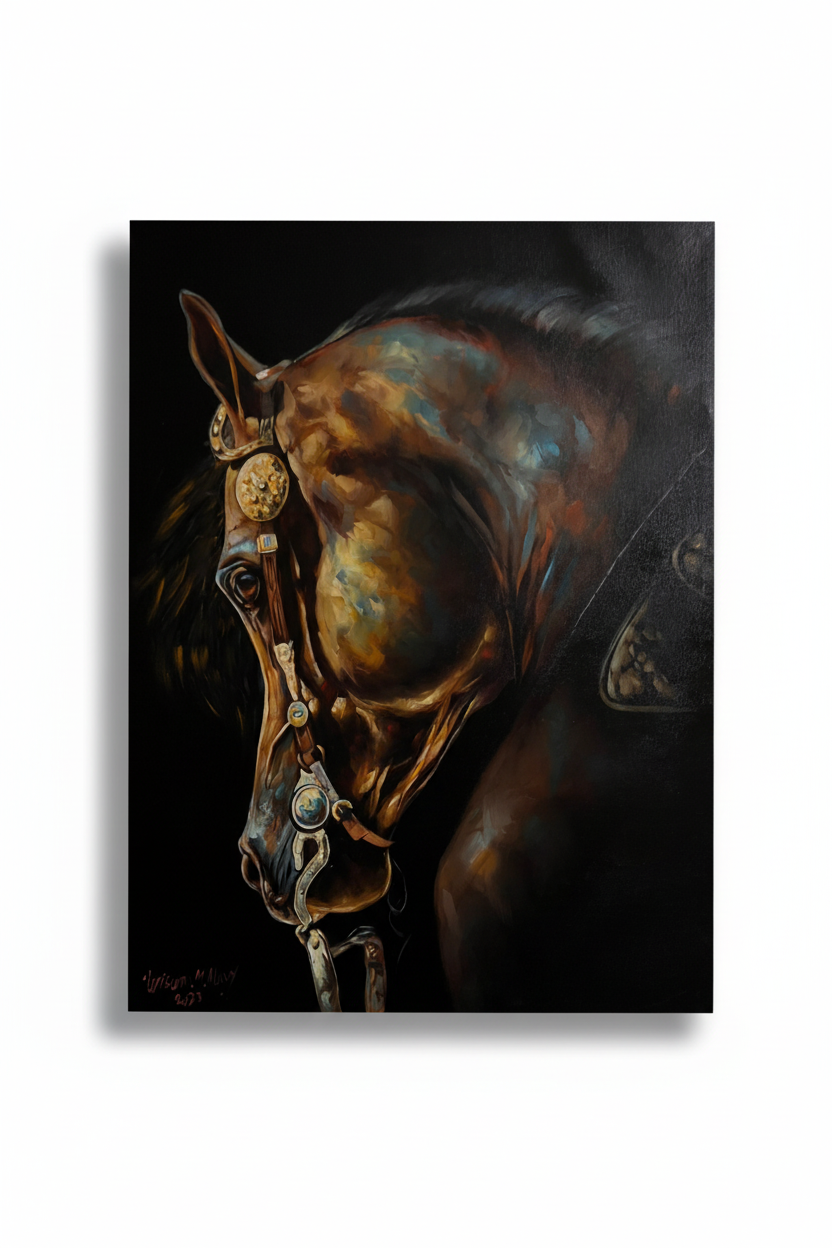 Almandalwi Arabian Horses – Majestic Movement (39×31 in) - Middle East Crescent®