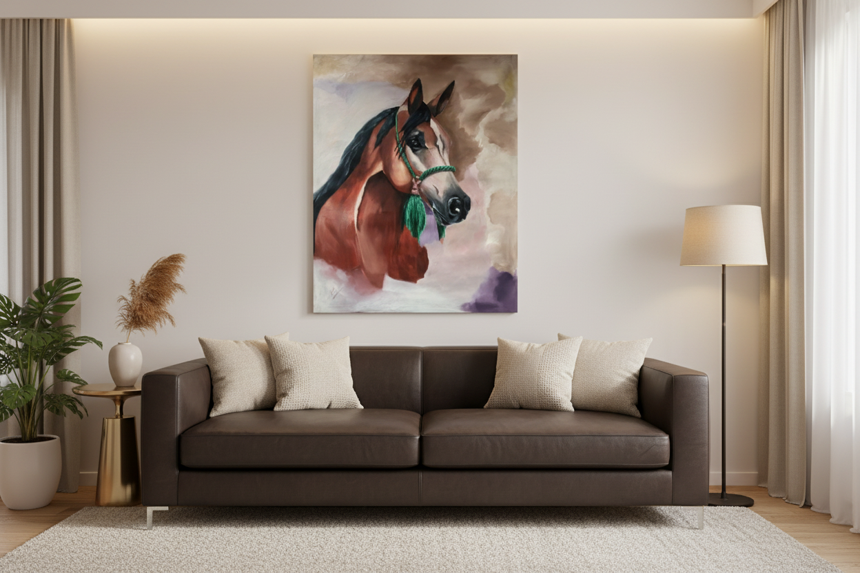 Wall Art Canvas – Horses II (39 x 31 in) - Middle East Crescent®
