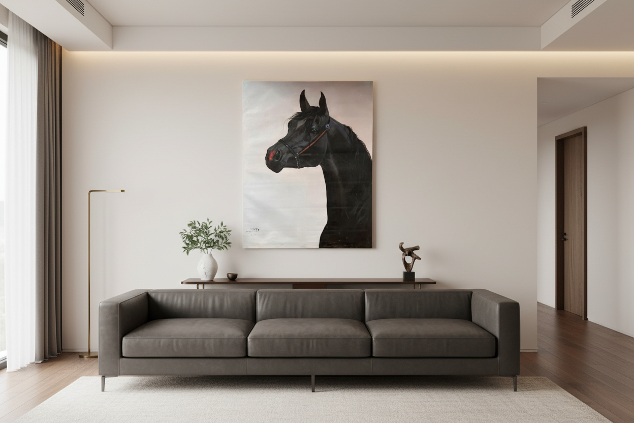 Wall Art Canvas – Horses (39 x 31 in) - Middle East Crescent®