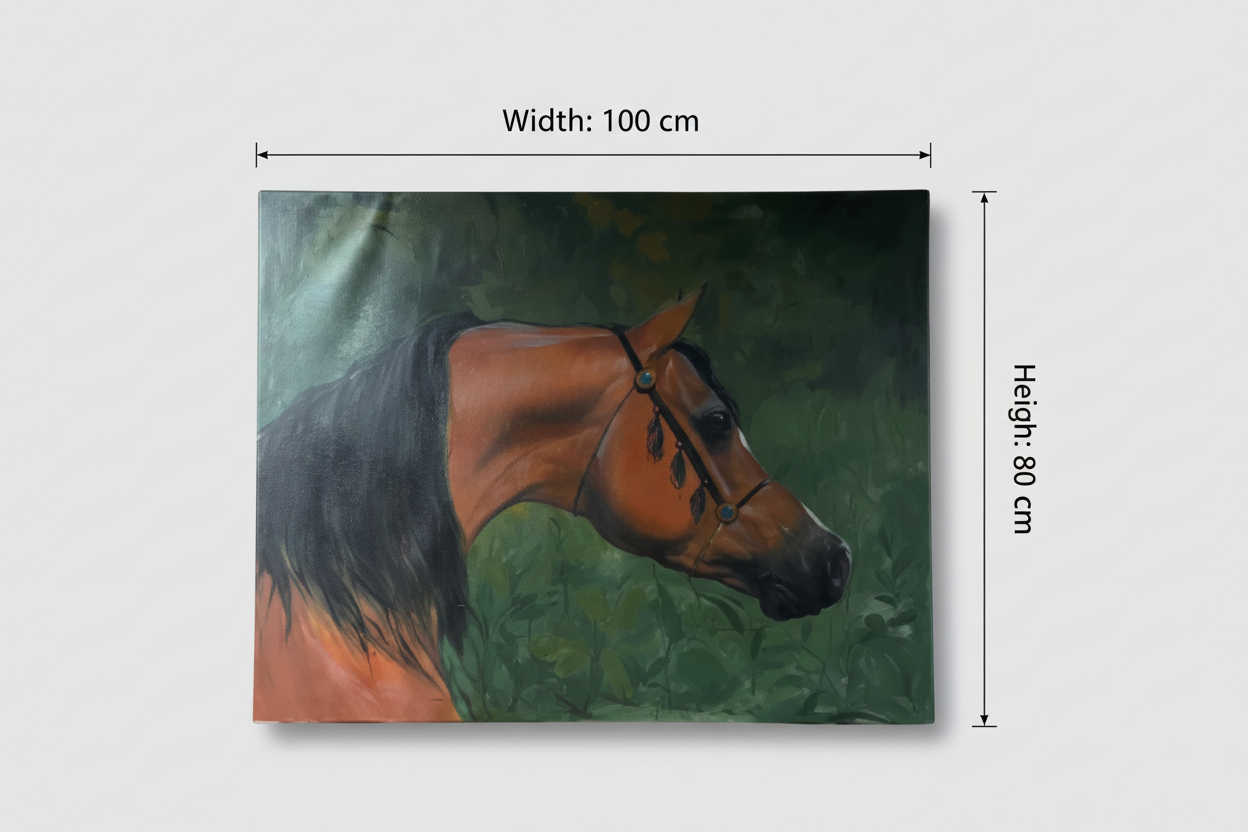 Wall Art Canvas – Horses III (39 x 31 in) - Middle East Crescent®