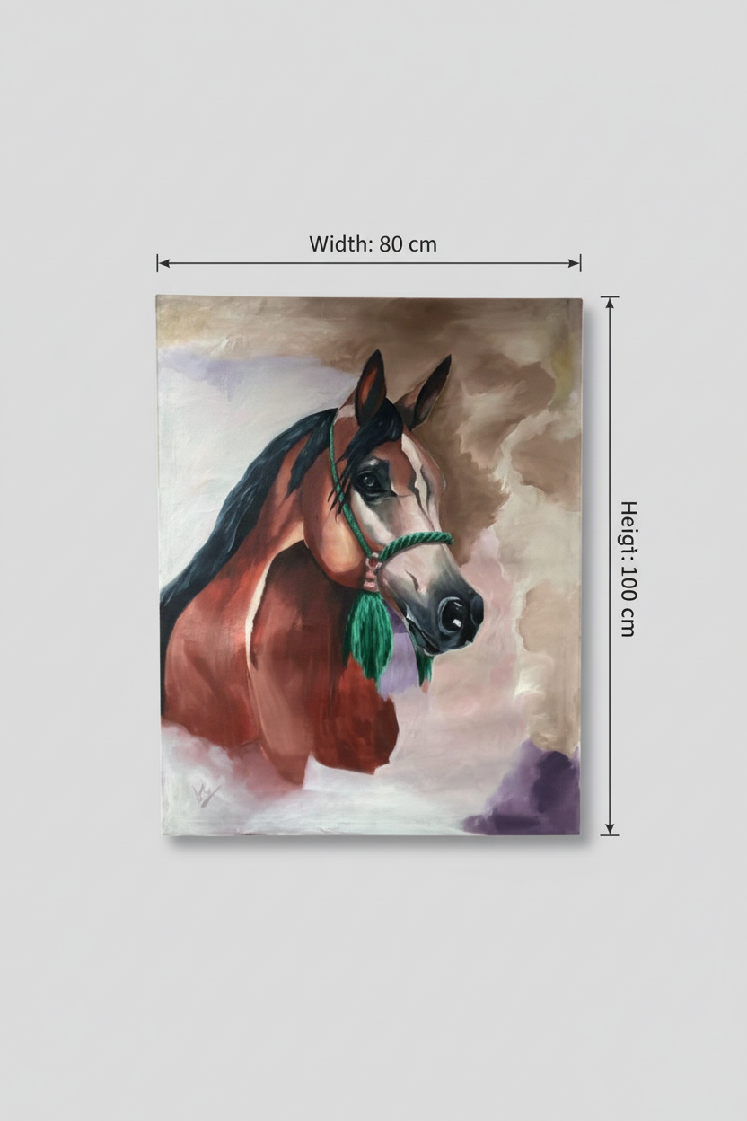 Wall Art Canvas – Horses II (39 x 31 in) - Middle East Crescent®